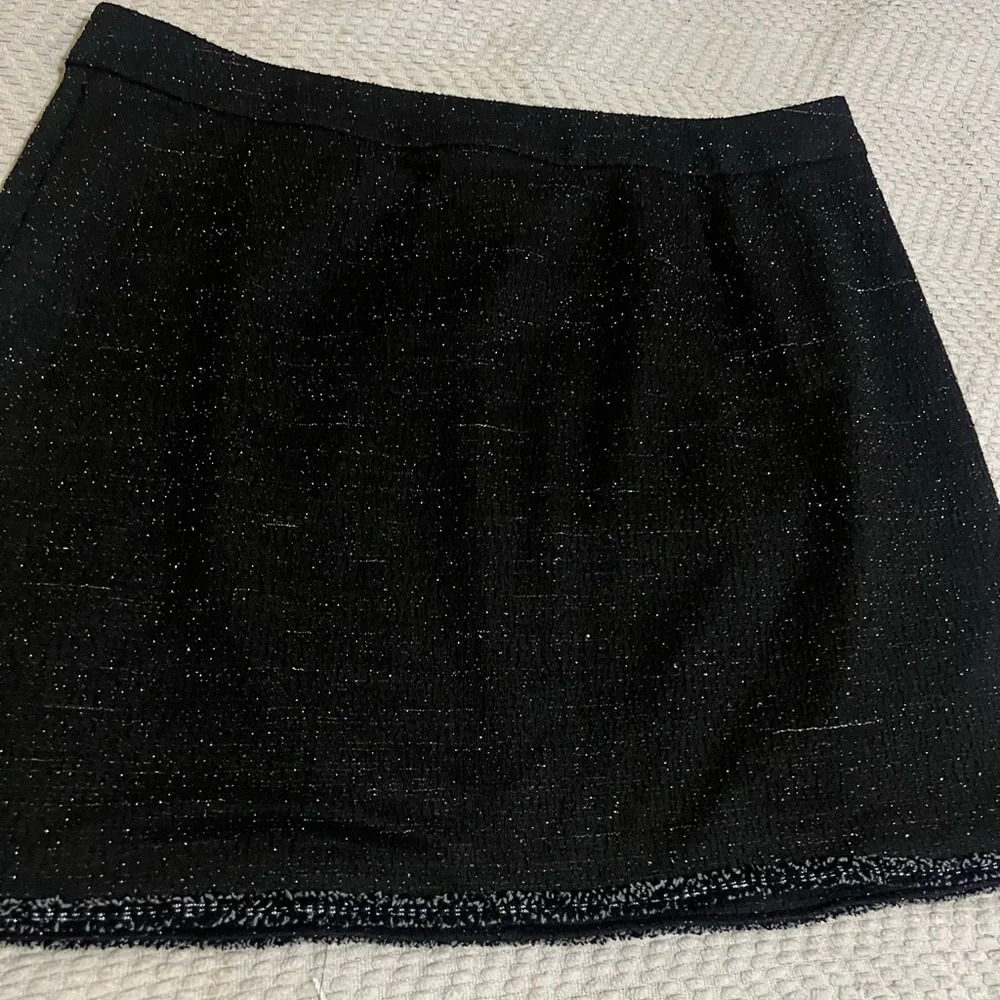 🖤New Lane Bryant Knit Tweed Metallic Thread Mini Skirt🖤 - Picture 4 of 8